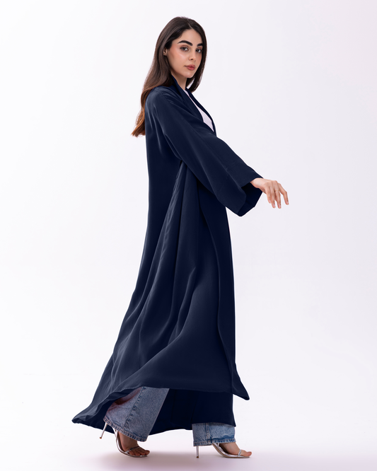 DARK NAVY ABAYA | CUPRO