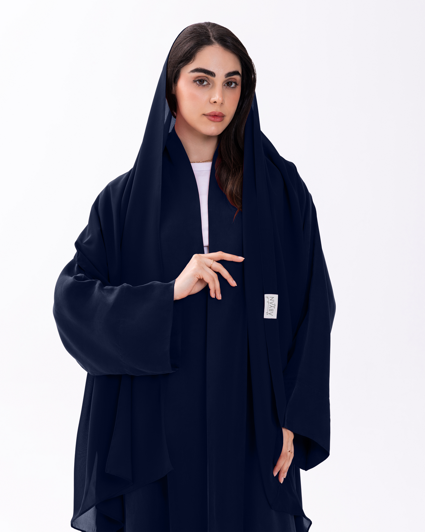 DARK NAVY ABAYA | CUPRO