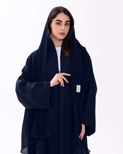 DARK NAVY ABAYA | CUPRO