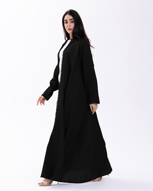 BLACK ABAYA | PURE LINEN