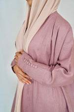 Load image into Gallery viewer, The Pink Rose - 100% Pure Linen Abaya
