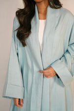 Load image into Gallery viewer, The Ice Blue - 100% Pure Linen Abaya
