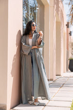 Load image into Gallery viewer, The Olive - 100% Pure Linen Abaya
