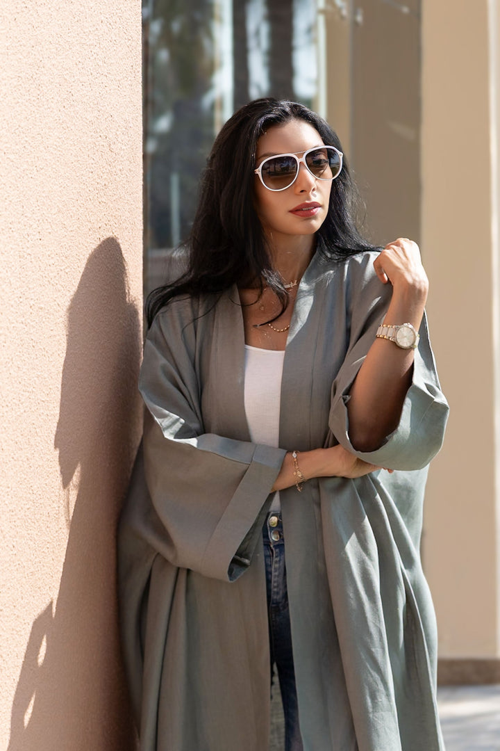 The Olive - 100% Pure Linen Abaya