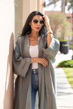 Load image into Gallery viewer, The Olive - 100% Pure Linen Abaya
