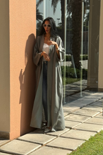 Load image into Gallery viewer, The Olive - 100% Pure Linen Abaya
