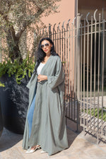 Load image into Gallery viewer, The Olive - 100% Pure Linen Abaya
