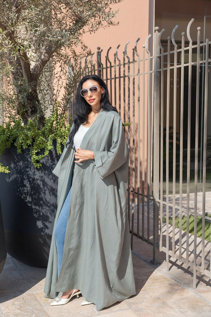 The Olive - 100% Pure Linen Abaya