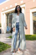 Load image into Gallery viewer, The Pistachio 100% Pure Linen Abaya
