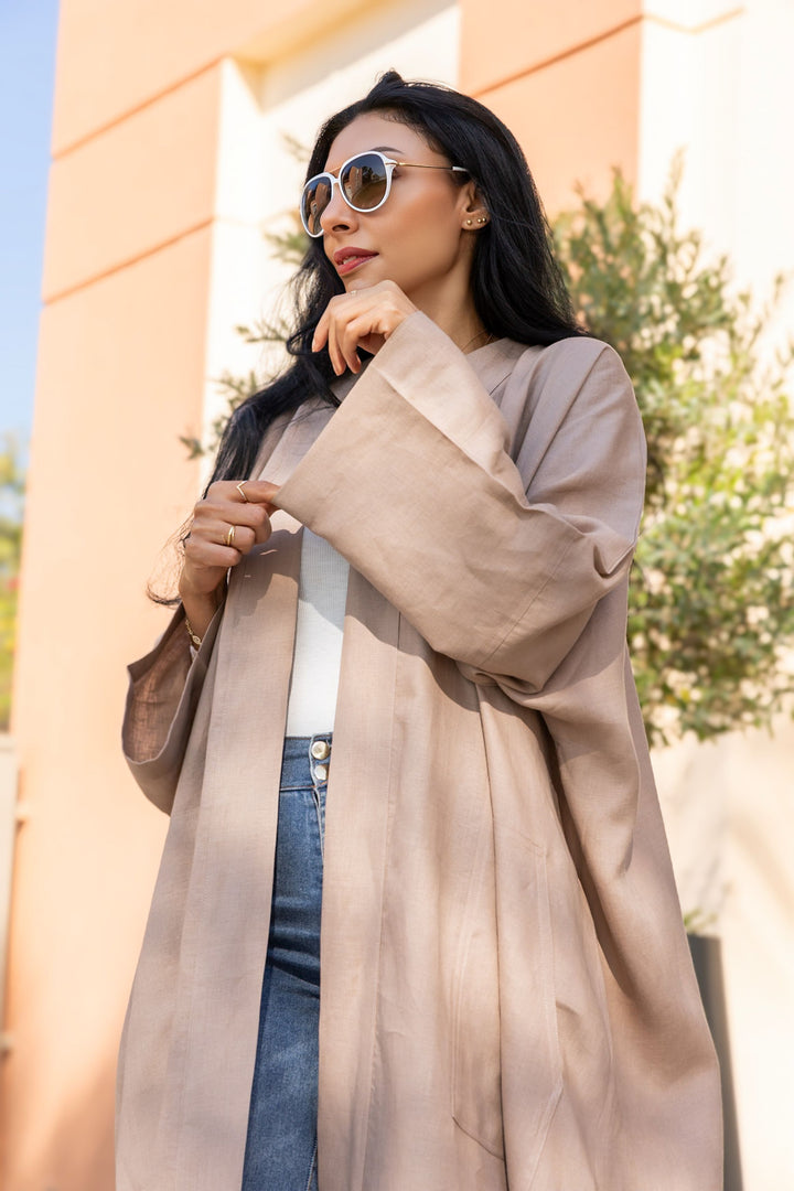 The Camel - 100% Pure Linen Abaya